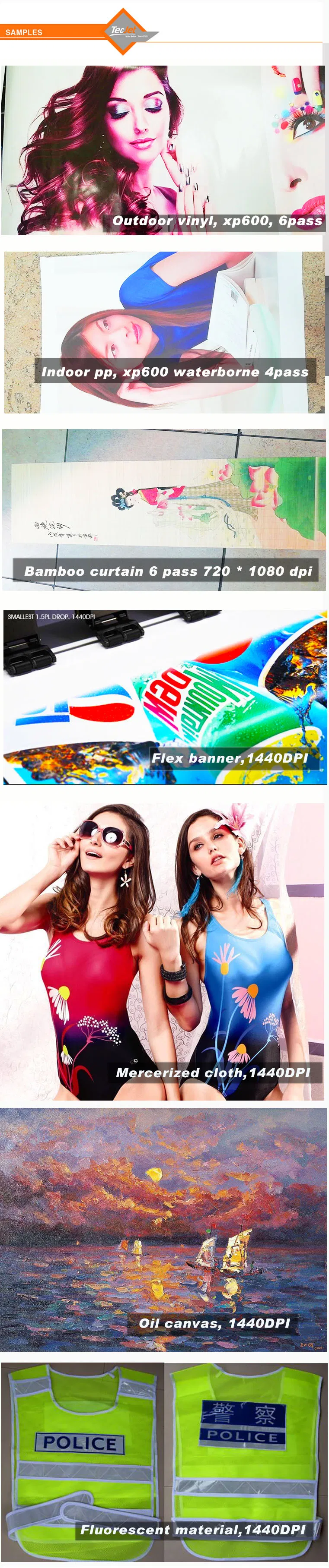 1.6m 1440dpi Flex Banner Eco Solvent Printer with Dx5 Print Head