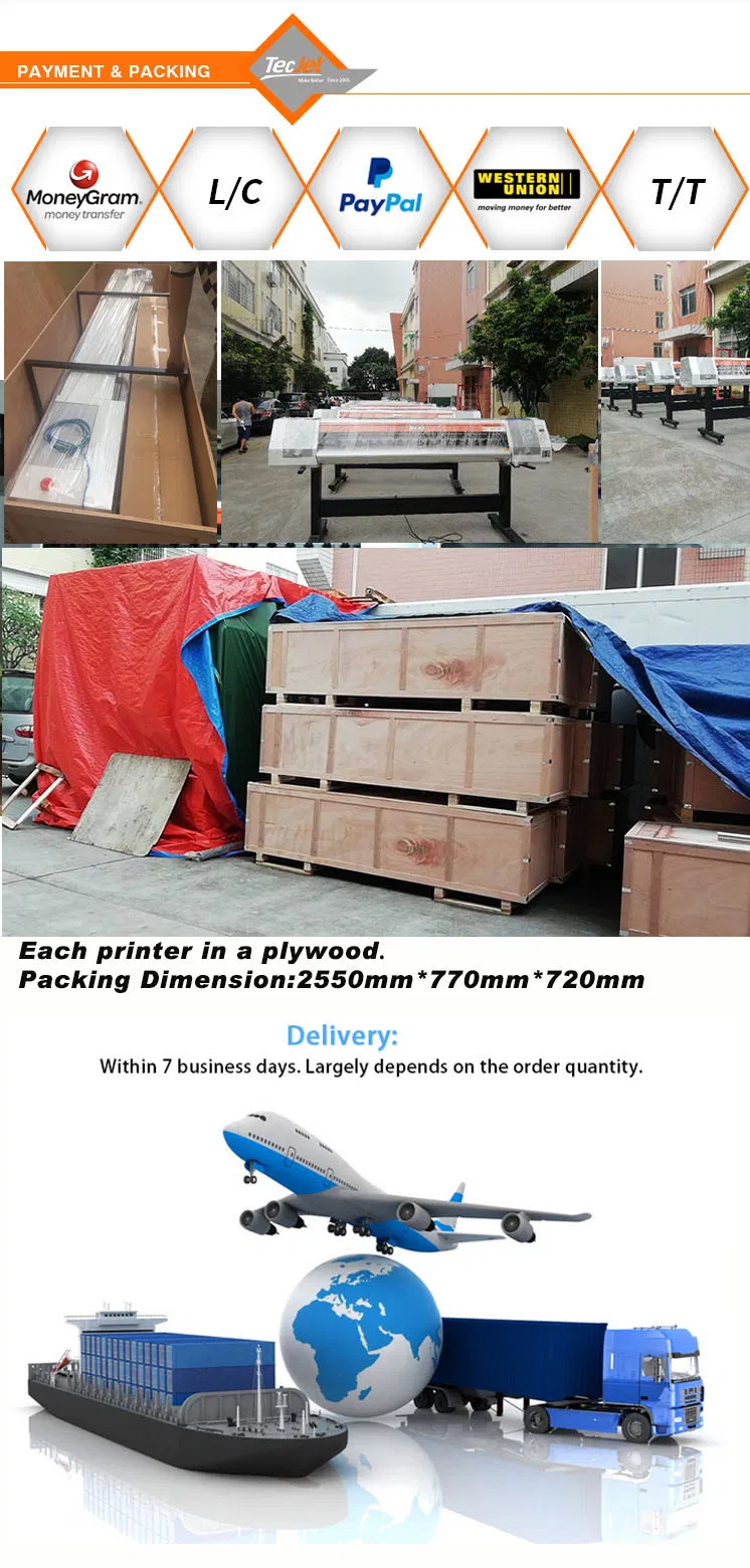 1.8m 6 Color Inkjet Printer with Dx5 Head Suitable for Sublimation Ink