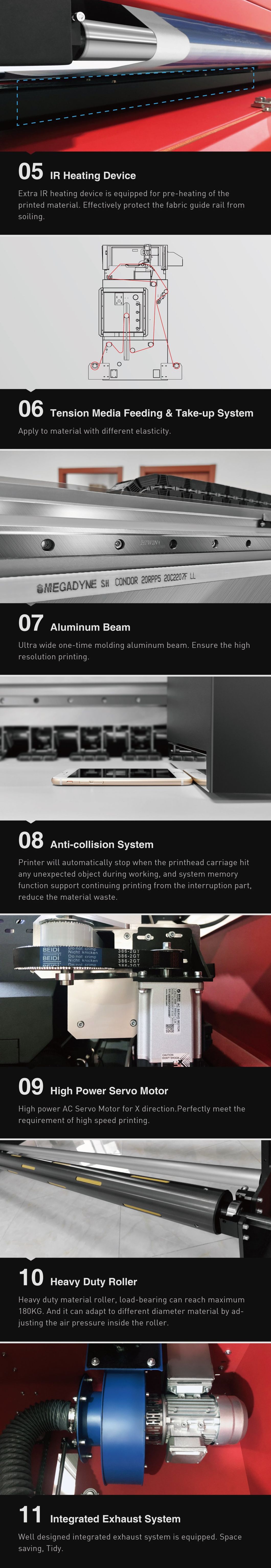 1440 Dpi Direct Textile Sublimation Digital Printer Fp-740c