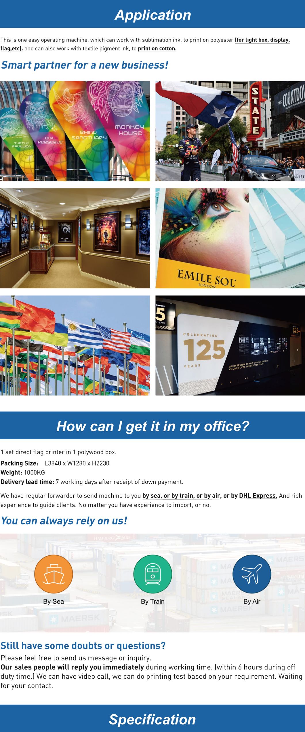 1440 Dpi Direct Textile Sublimation Digital Printer Fp-740c