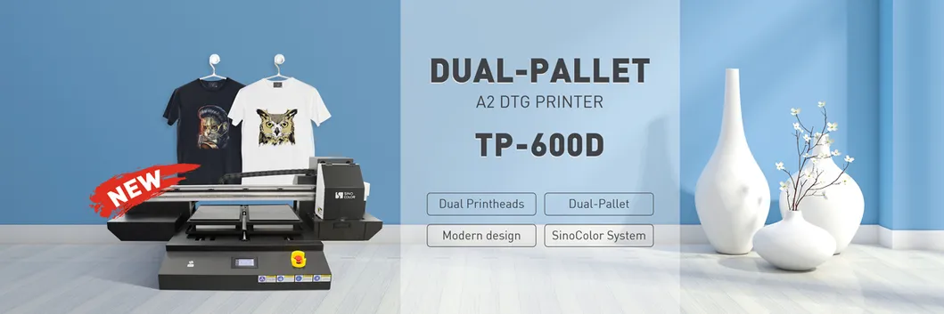 1440 Dpi Shanghai Factory Sinocolor A2 A3 DTG Printing Machine for Company Uniform