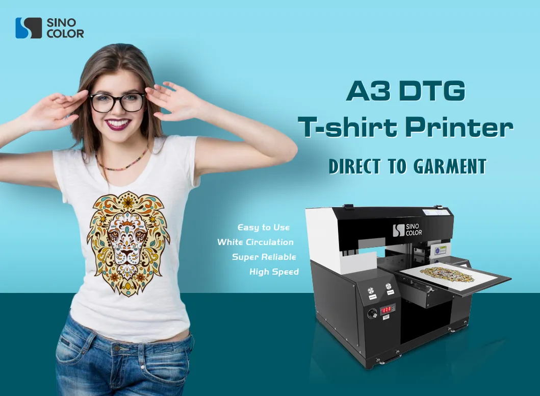 4/5 Color Chinese Factory Sinocolor 30X40 Cm Cotton T-Shirt Printer for Women