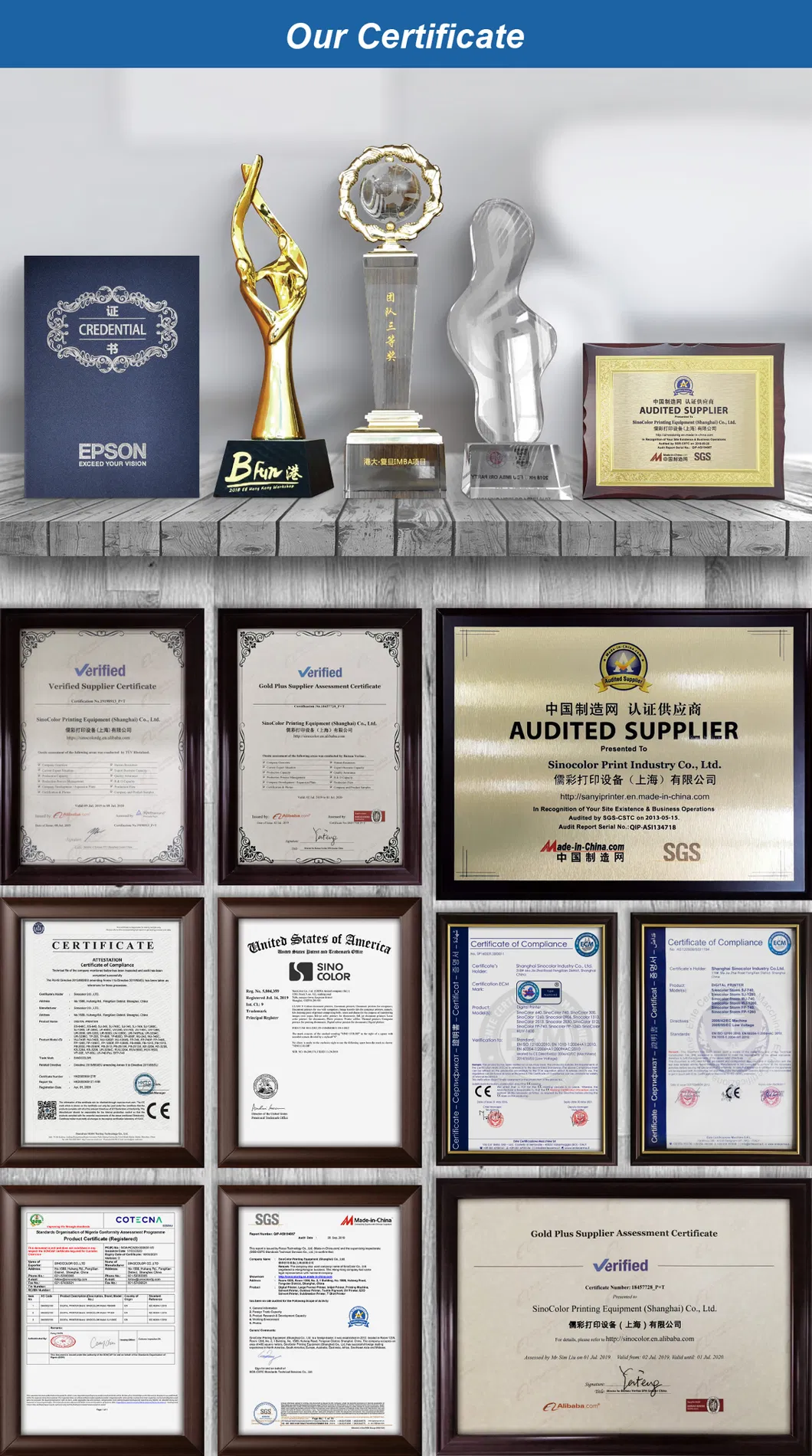 5 Color Chinese Factory Sinocolor A2 A3 UV Flatbed Printer UF-600 for Phone Case, Pen, Bottle