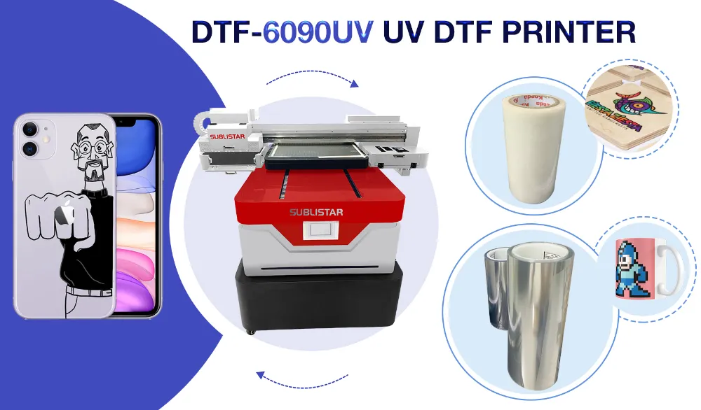 60*90cm Dtf UV Flatbed Digital Printer