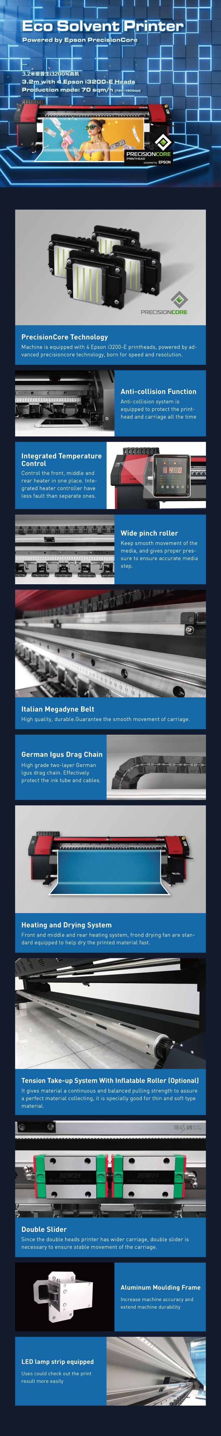 Best Price 3.2m 4 PCS I3200 Heads Grando Automatic Multi Color PVC Vinyl Graphics Printer