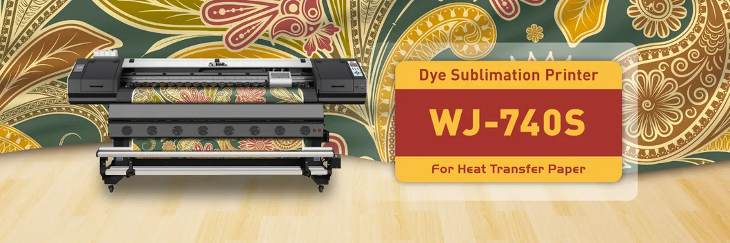 China Hot 1.8m Large Size High Performance Fabric Roll Sublimation Printer with Sublimation Ink Vivid Color Effect
