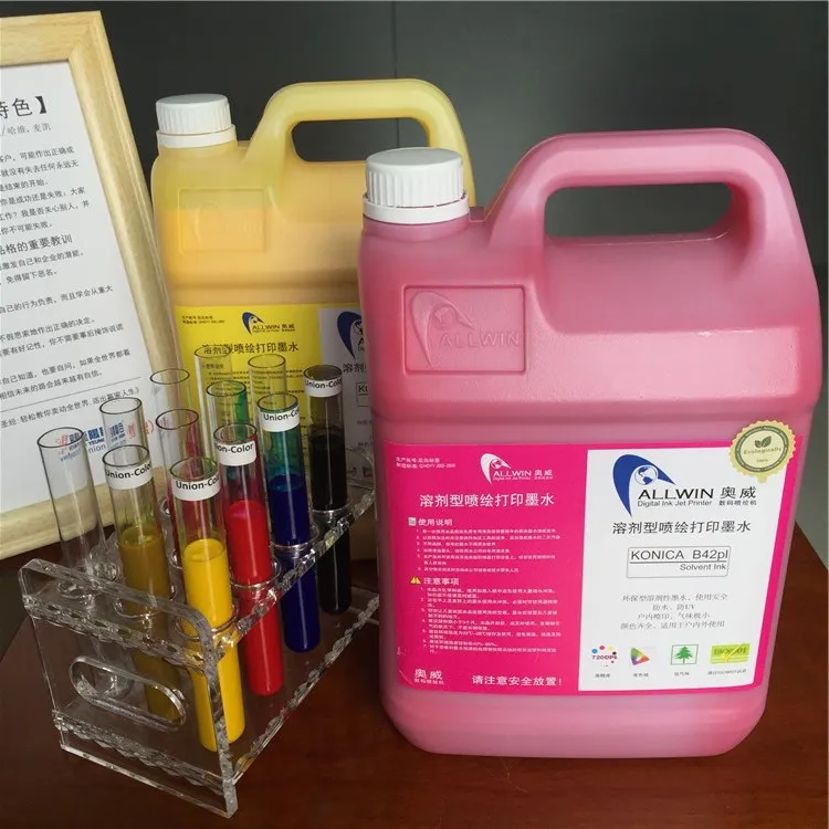 Cyan/Magenta//Yellow/Black Color Allwin Solvent Ink for Konica Head 512 42pl/35pl