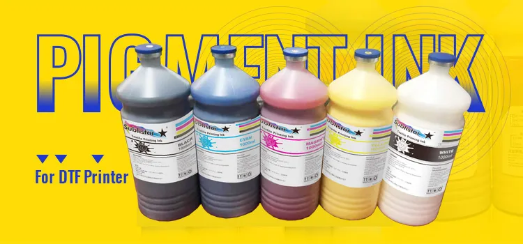 Dtf Pigment Textile Printing Ink for Dtf Printer Dtf Ink (C/M/Y/K/W)