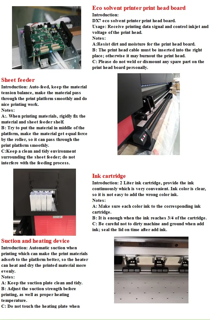 High Resolution 3.2m Two PCS Dx7 Printheads Large Format Printer for Canvas Prints