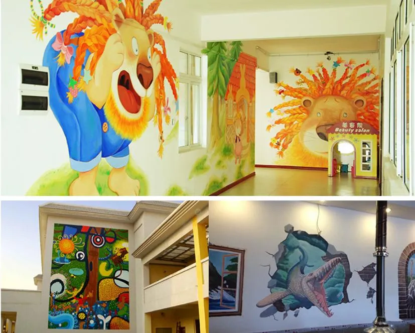 Hjz Indoor and Outdoor Decal High Quality 3D 5D Stereo Zeescape Wall Printer