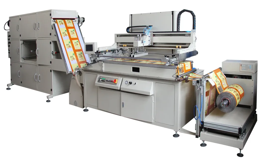 HYB49 Seamless Series Roll to Roll Screen Printing Machine Heat Transfer Paper,Packing Label Packing Silk Screen Printer Machinery