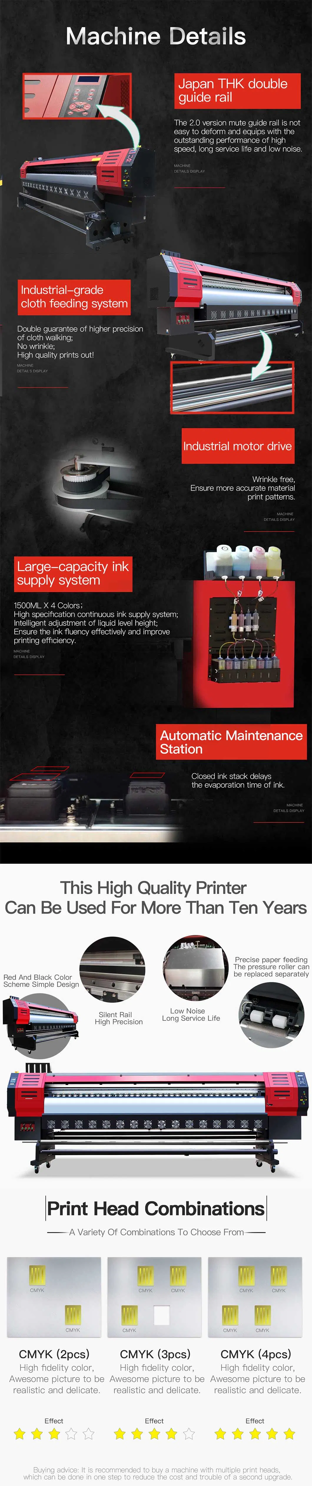 I3200 Eco Solvent Printer 3.2m with Epson Printhead Higest Resolution 1440*1440dpi