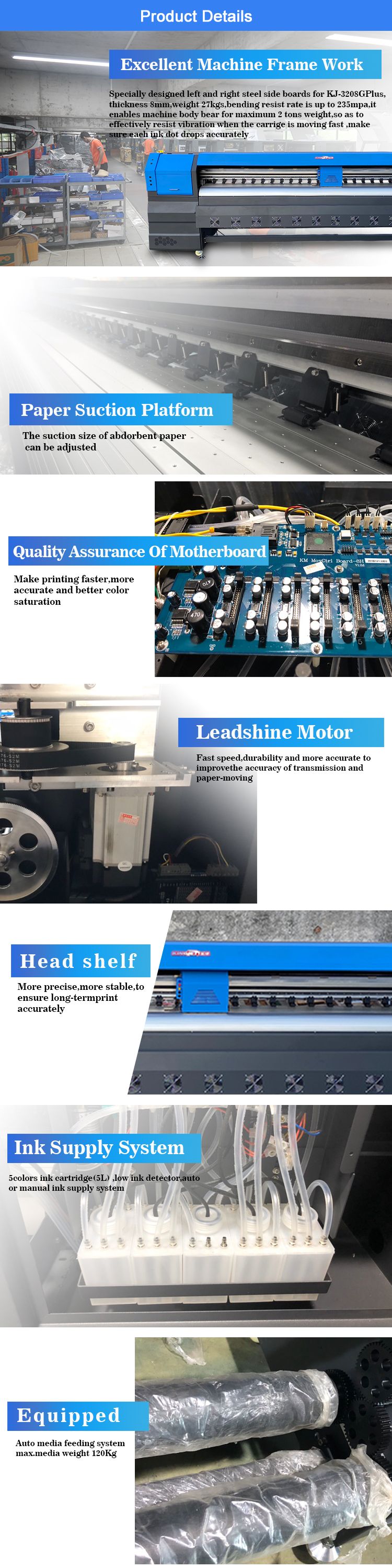 Kingjet 10FT Large Format Vinyl Tarpaulin Konica Minolta 512I Head Solvent Printer