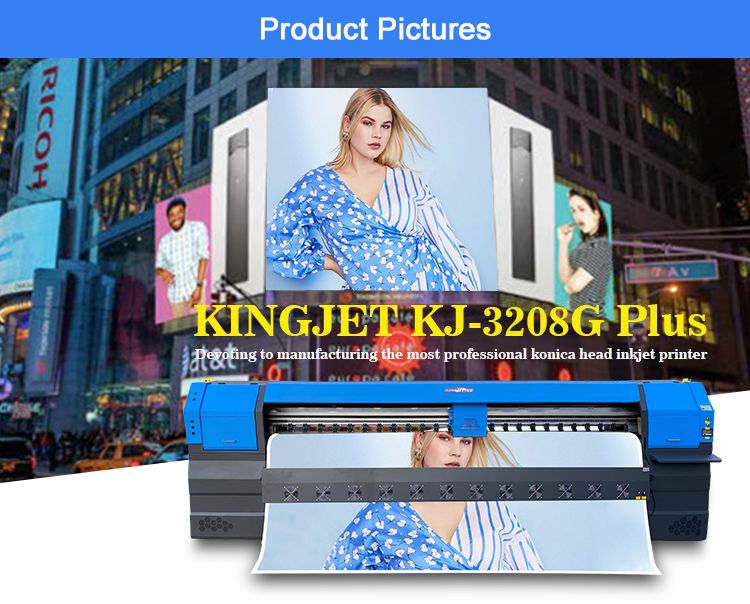 Kingjet 10FT Large Format Vinyl Tarpaulin Konica Minolta 512I Head Solvent Printer