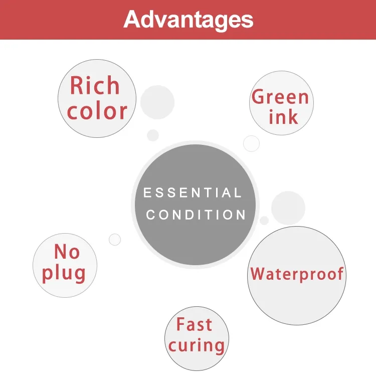 LED UV Curable Ink /Soft Ink for Ricoh Gen4 Gen5 Printhead Printer