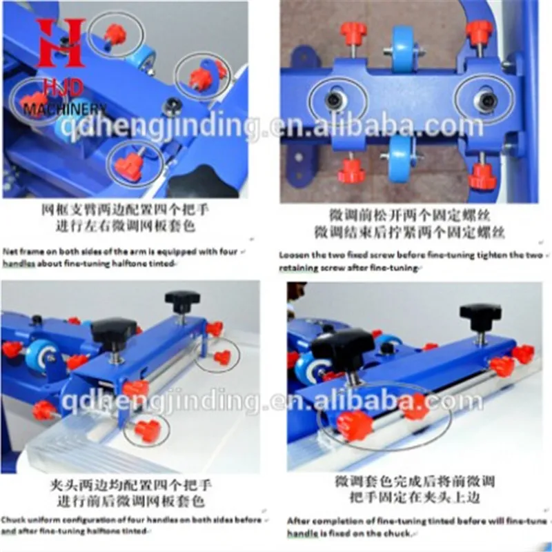 Manual T Shirt Screen Printing Machine for 8 Color 8 Station