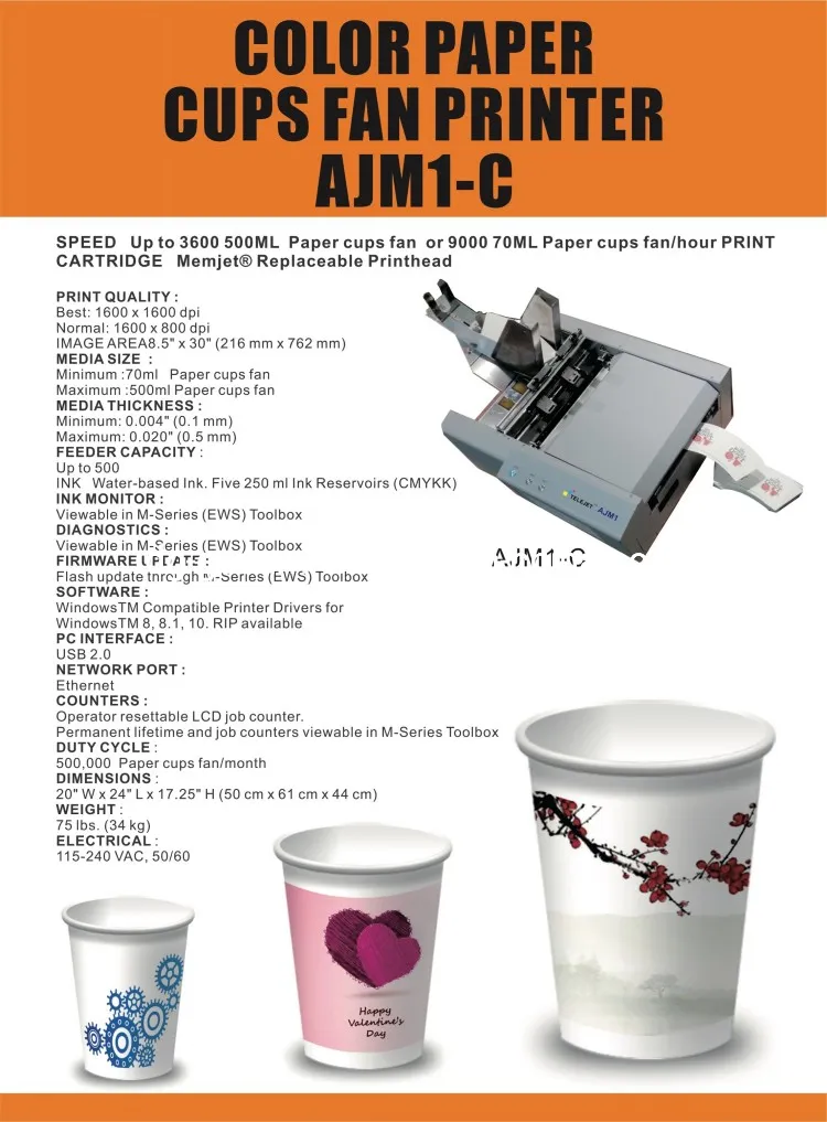Postcard Greeting Card Single Page Printing Machine Ajm1 Memjet High Speed Color Envelope Printer M1