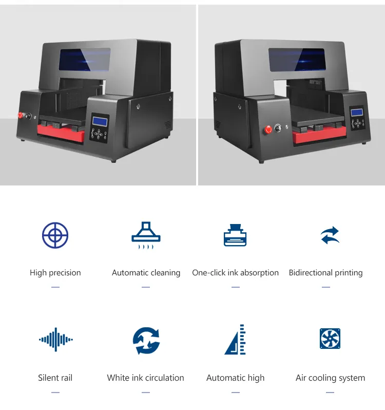 Refinecolor Automatic and Multicolor A3 UV Printer for Pen, Mobile Phone Shell, Disk, Golf Ball, Metal