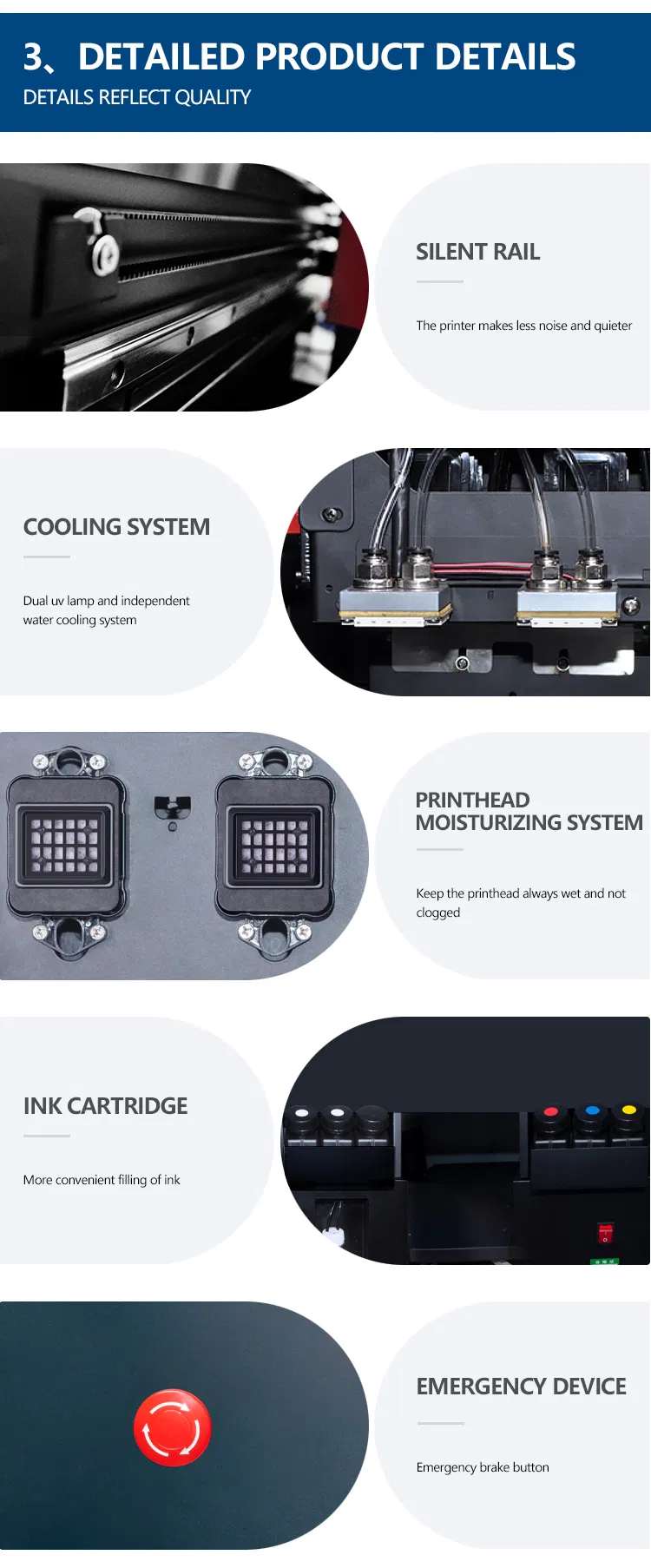 Refinecolor Automatic and Multicolor A3 UV Printer for Pen, Mobile Phone Shell, Disk, Golf Ball, Metal