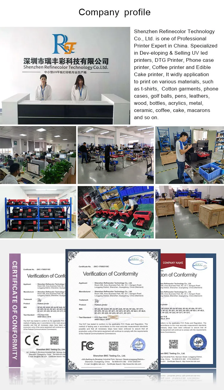 Rfc Cost-Effective Flash Inkjet Technology A4 UV for Epson R330 PVC Card Business Card Printer