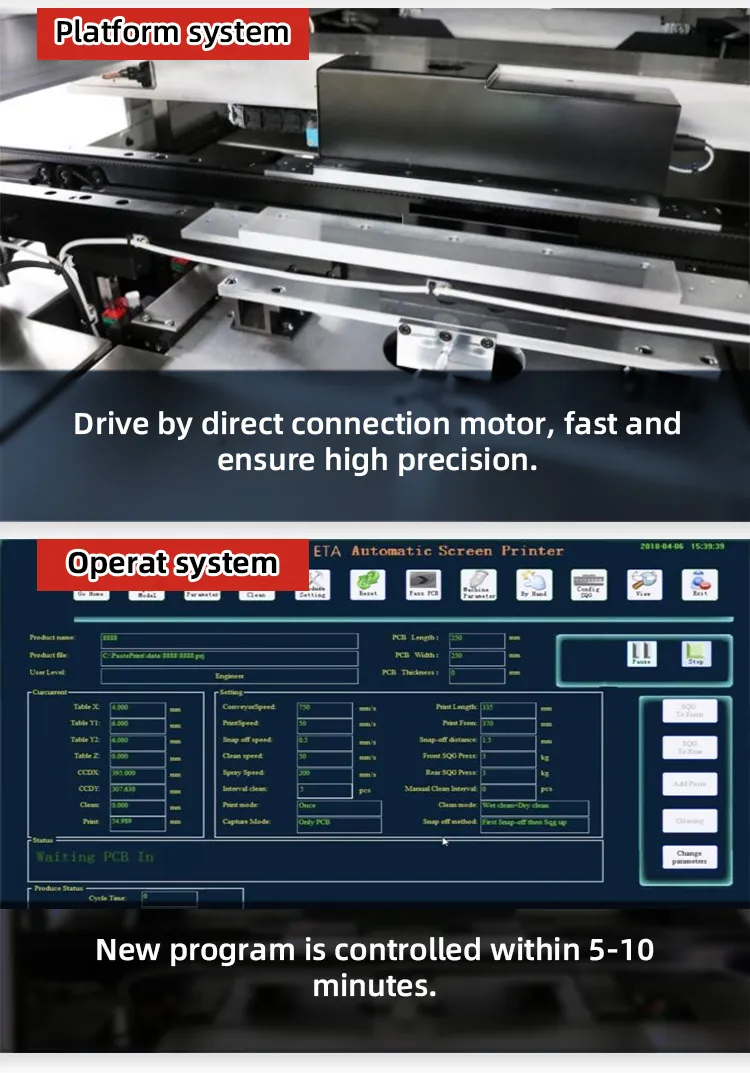 SMT Automatic PCB Solder Paste Printing Machine, Automatic Solder Paste Printer SMT Stencil Printer Machine Factory Supply