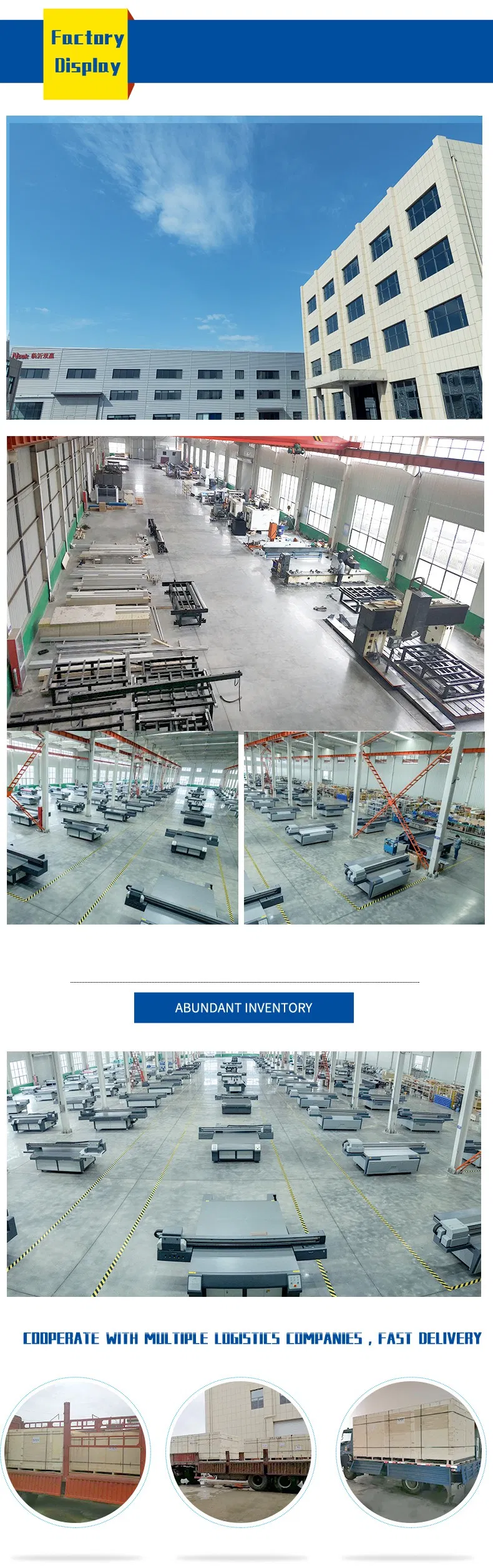 Stable High Speed UV Flatbed Printer for Glass Printing Machine