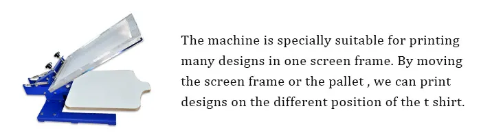 T Shirt One Color Manual Slik Screen Printers