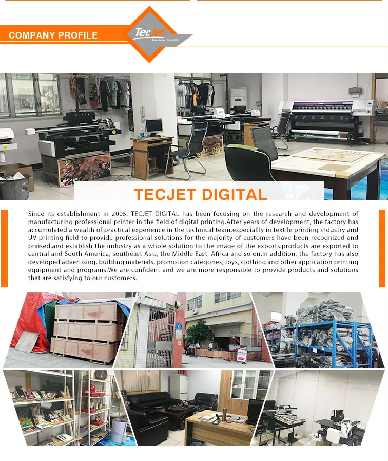 Tecjet 1871 China Factory 1.8m Digital Fabric Textile Sublimation Machine