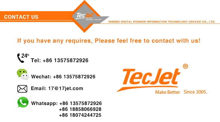 Tecjet 1871 China Factory 1.8m Digital Fabric Textile Sublimation Machine