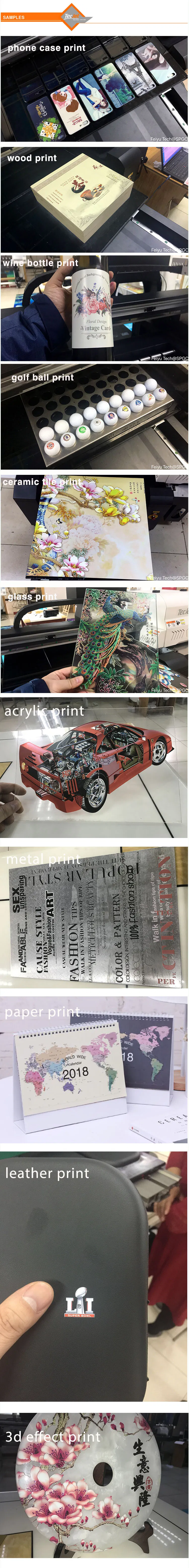 Tecjet Dx5, Dx7, XP600 Printhead 6090 UV Flatbed Printer Passport Cover Printing Machine